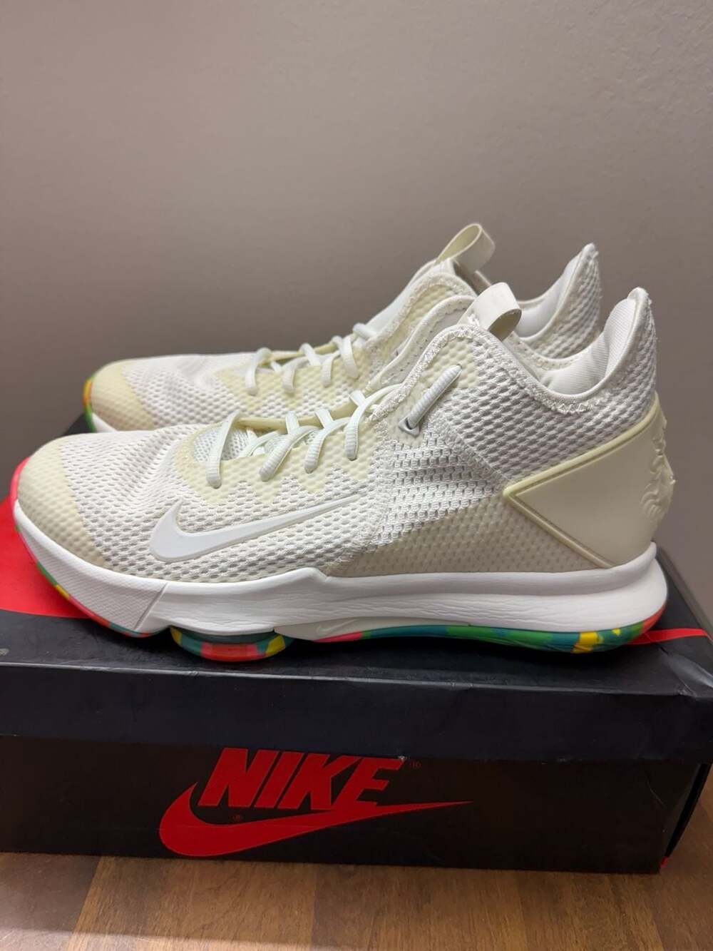 Nike LeBron Witness IV Fruity Pebbles White Multi Camo Basketball